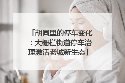 胡同里的停车变化：大栅栏街道停车治理激活老城新生态