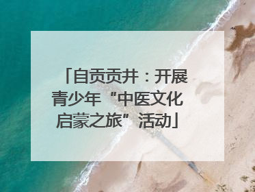 自贡贡井：开展青少年“中医文化启蒙之旅”活动