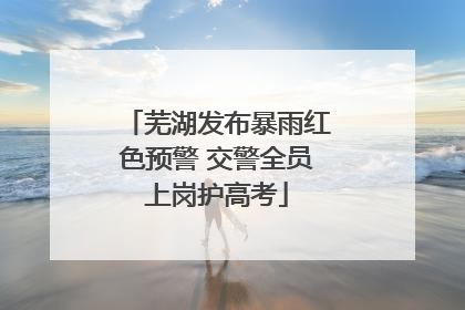 芜湖发布暴雨红色预警 交警全员上岗护高考