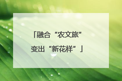 融合“农文旅” 变出“新花样”