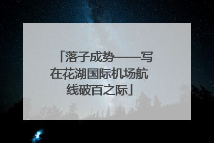 落子成势——写在花湖国际机场航线破百之际