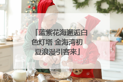 蓝紫花海邂逅白色灯塔 金海湾初夏浪漫引客来