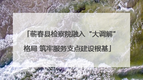 蕲春县检察院融入“大调解”格局 筑牢服务支点建设根基