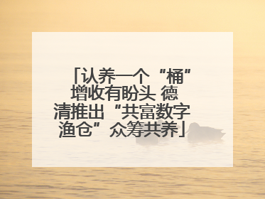 认养一个“桶” 增收有盼头 德清推出“共富数字渔仓”众筹共养