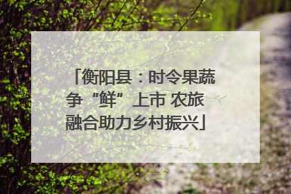 衡阳县：时令果蔬争“鲜”上市 农旅融合助力乡村振兴