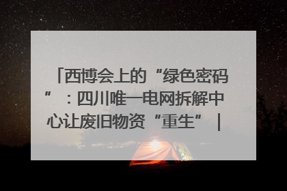 西博会上的“绿色密码”：四川唯一电网拆解中心让废旧物资“重生”｜西博寻“新”记