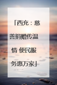 西充：慈善捐赠传温情 便民服务惠万家