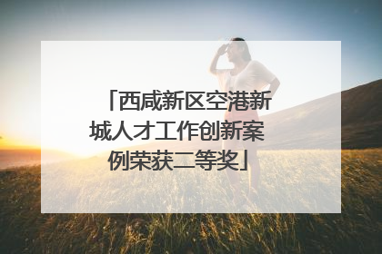 西咸新区空港新城人才工作创新案例荣获二等奖