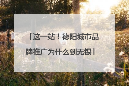 这一站！德阳城市品牌推广为什么到无锡