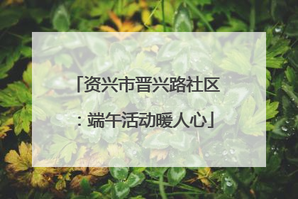 资兴市晋兴路社区：端午活动暖人心