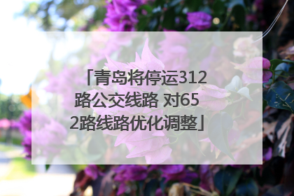 青岛将停运312路公交线路 对652路线路优化调整