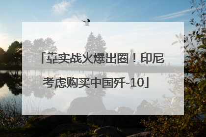 靠实战火爆出圈！印尼考虑购买中国歼-10