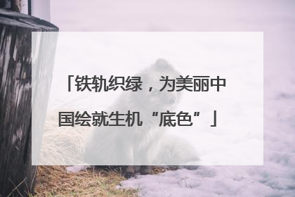 铁轨织绿，为美丽中国绘就生机“底色”