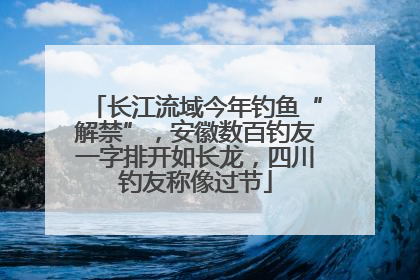 长江流域今年钓鱼“解禁”，安徽数百钓友一字排开如长龙，四川钓友称像过节