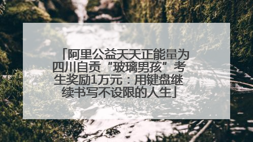 阿里公益天天正能量为四川自贡“玻璃男孩”考生奖励1万元：用键盘继续书写不设限的人生