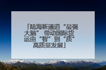 陆海新通道“最强大脑” 带动国际货运由“智”到“质”高质量发展