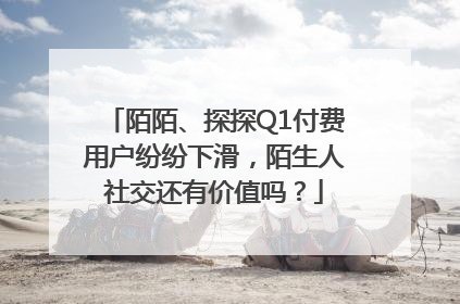 陌陌、探探Q1付费用户纷纷下滑，陌生人社交还有价值吗？