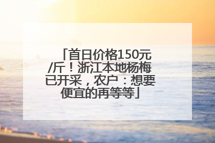 首日价格150元/斤！浙江本地杨梅已开采，农户：想要便宜的再等等