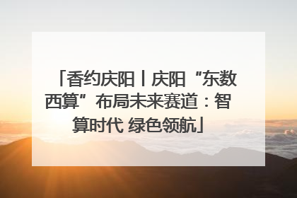 香约庆阳丨庆阳“东数西算”布局未来赛道：智算时代 绿色领航