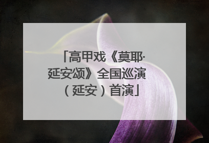 高甲戏《莫耶·延安颂》全国巡演（延安）首演