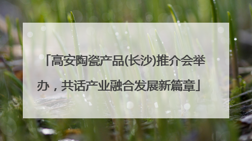 高安陶瓷产品(长沙)推介会举办，共话产业融合发展新篇章
