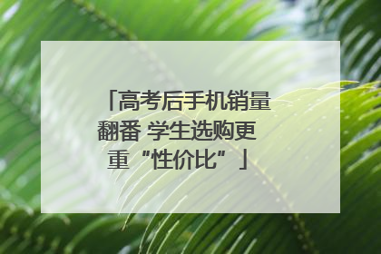 高考后手机销量翻番 学生选购更重“性价比”