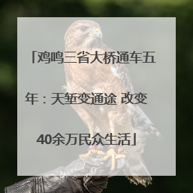鸡鸣三省大桥通车五年：天堑变通途 改变40余万民众生活