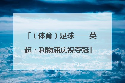 （体育）足球——英超：利物浦庆祝夺冠