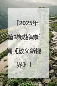 2025年第3期数智新闻《数文新视界》