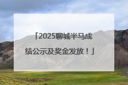2025聊城半马成绩公示及奖金发放！