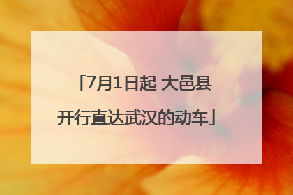 7月1日起 大邑县开行直达武汉的动车