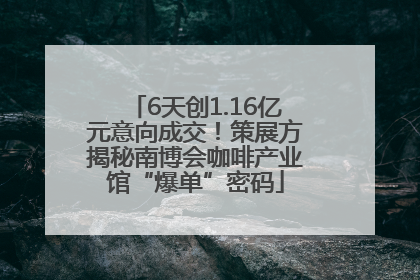 6天创1.16亿元意向成交！策展方揭秘南博会咖啡产业馆“爆单”密码