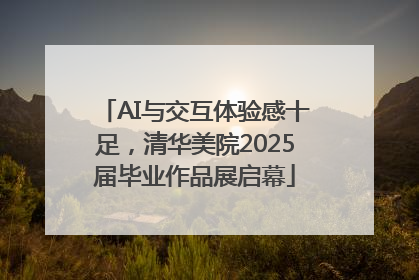 AI与交互体验感十足，清华美院2025届毕业作品展启幕